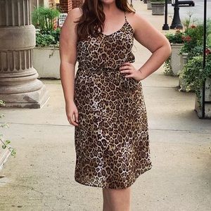 Cheetah Print Midi Dress